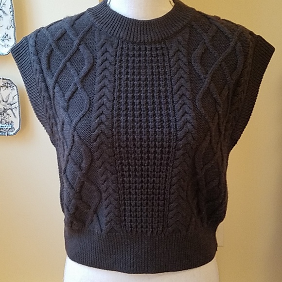 Aritzia Sweaters - Wifred by Aritzia cropped cable-knit vest